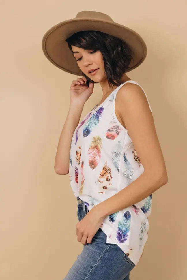 Wild & Free Feather Tank Stay Warm in Style