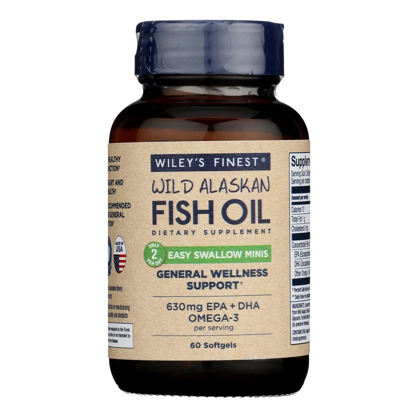 Wiley's Finest - Fish Oil Mini Easy Swallw - 1 Each-60 Sgel - GreatEagleInc