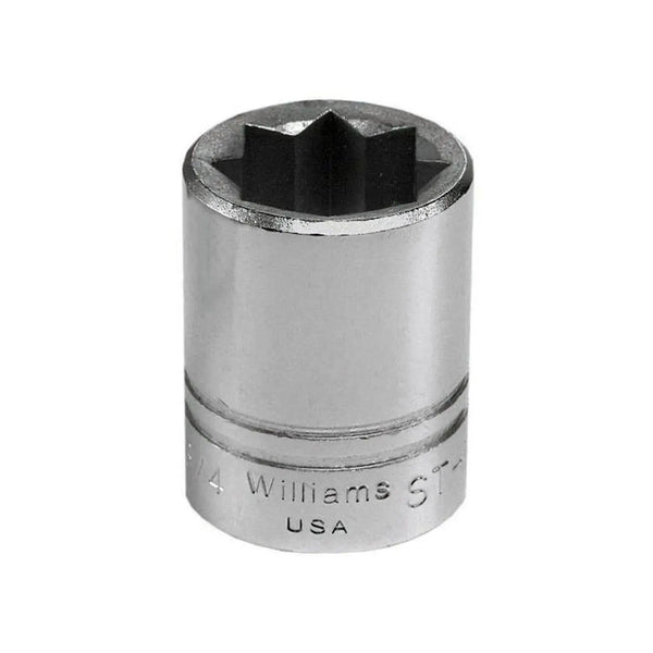Williams 3/4″ Shallow Socket 1/2″ Drive 8 Point WILLIAMS
