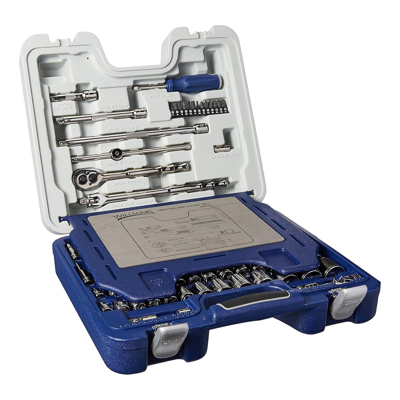 Williams 3/8" Drive Sae/metric Deluxe Socket/tool Set (79-piece) WILLIAMS