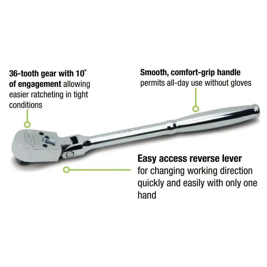 Williams 3/8" Drive Sealed Narrow Flex-head Ratchet 36 Teeth WILLIAMS