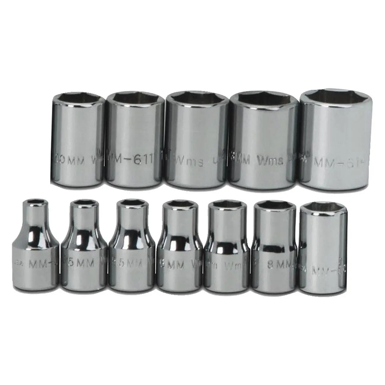 Williams Metric 1/4" Drive Shallow Supertorque™ Socket Set – 6 Point (12 Piece) WILLIAMS
