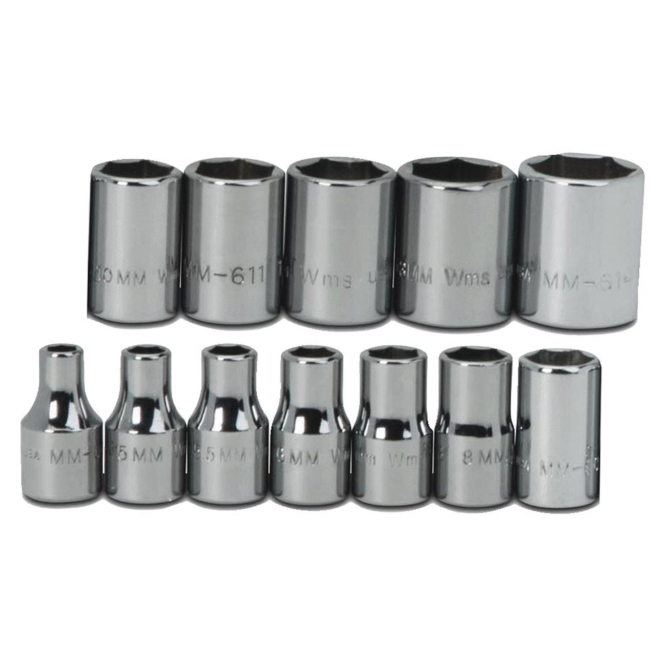 Williams Metric 1/4" Drive Shallow Supertorque™ Socket Set – 6 Point (12 Piece) WILLIAMS