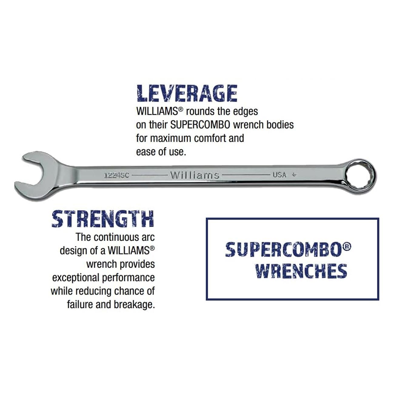 Williams Sae Combination Wrench Set (11 Piece) WILLIAMS