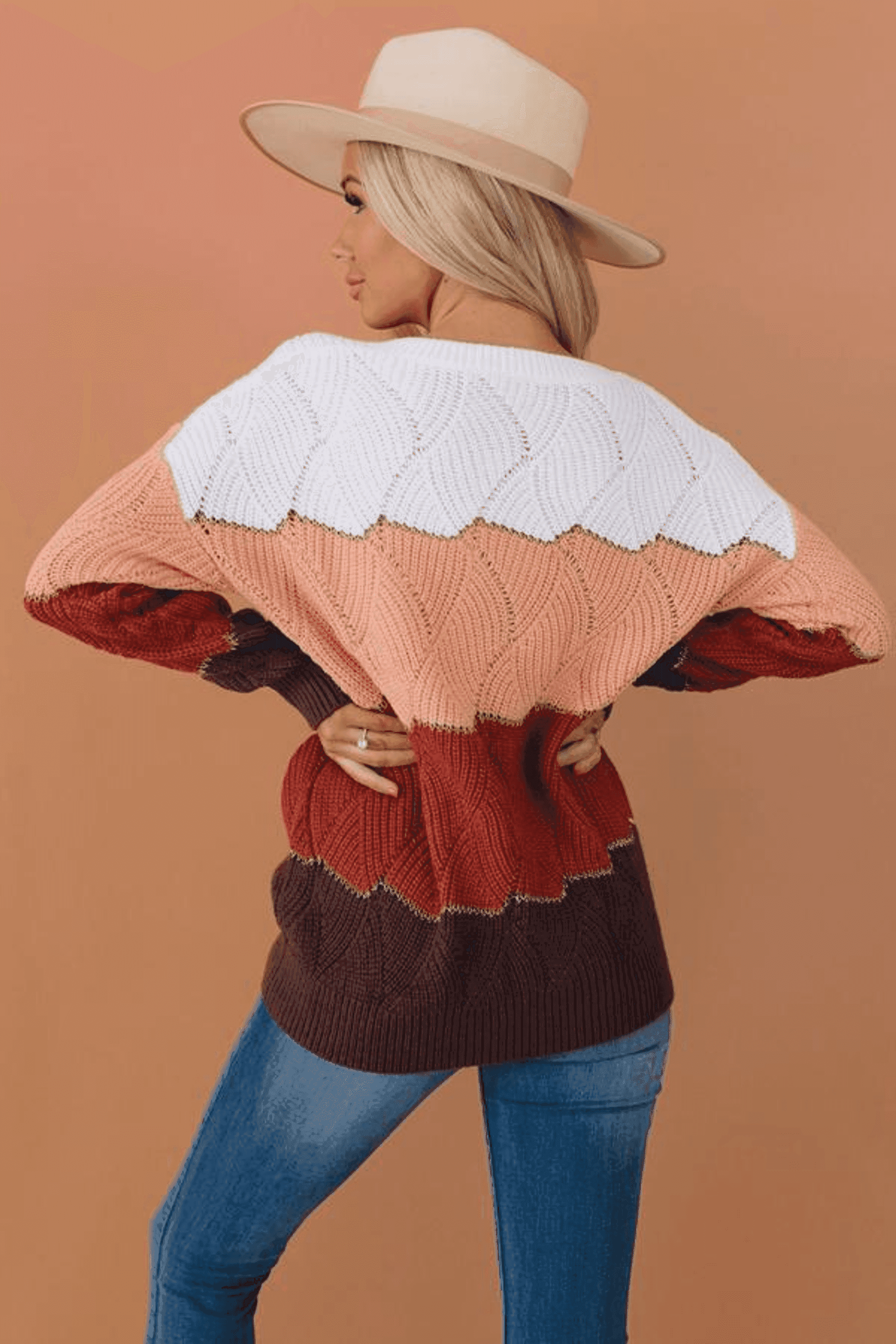 Wilson V-Neck Knit Sweater Stay Warm in Style