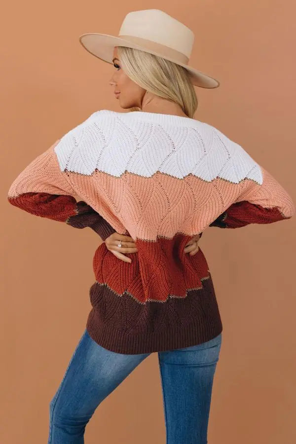 Wilson V-Neck Knit Sweater Stay Warm in Style