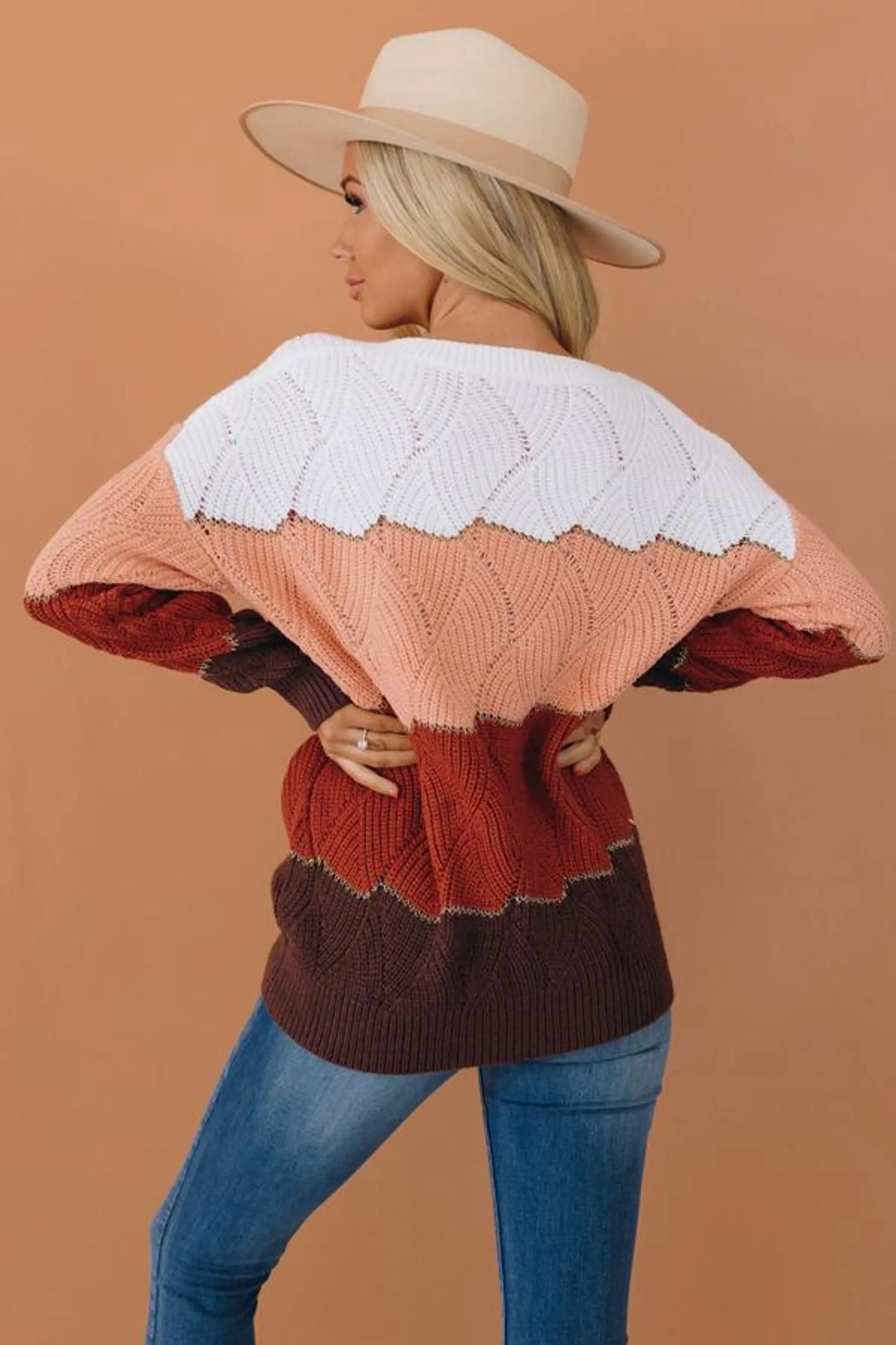 Wilson V-Neck Knit Sweater Stay Warm in Style