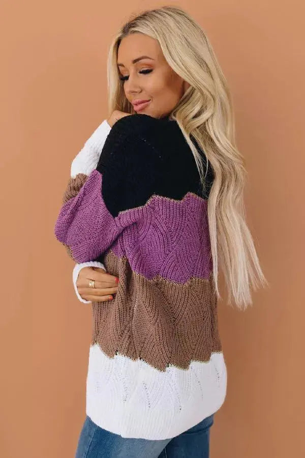 Wilson V-Neck Knit Sweater Stay Warm in Style