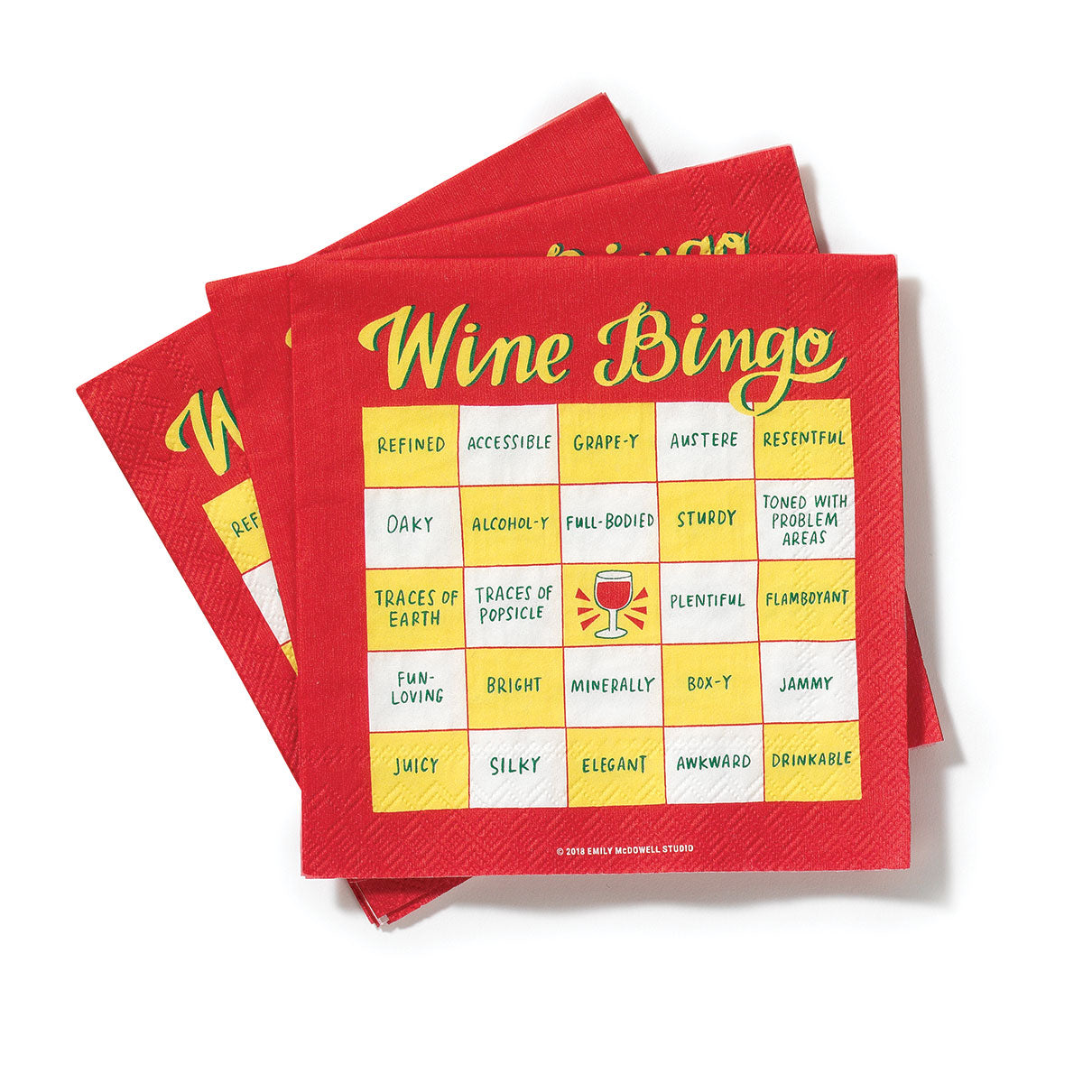 Wine Bingo Napkins 20ct - GreatEagleInc