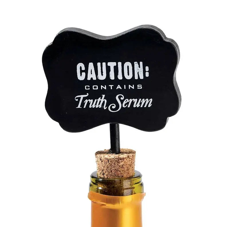 Wine Cork And Tag Caution Contains Truth Serum Dicksons Inc