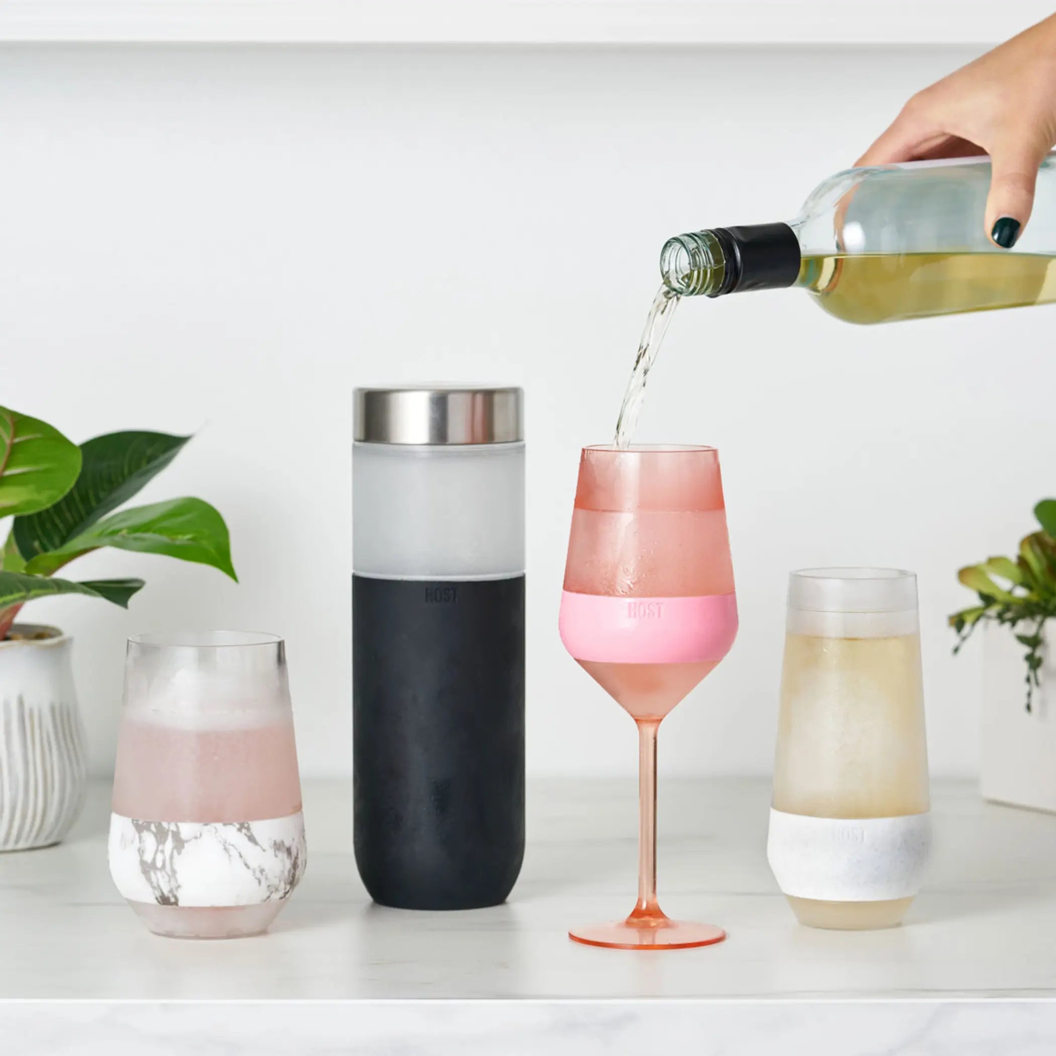 Wine FREEZE Stemmed Cooling Cups Set by HOST True Brands