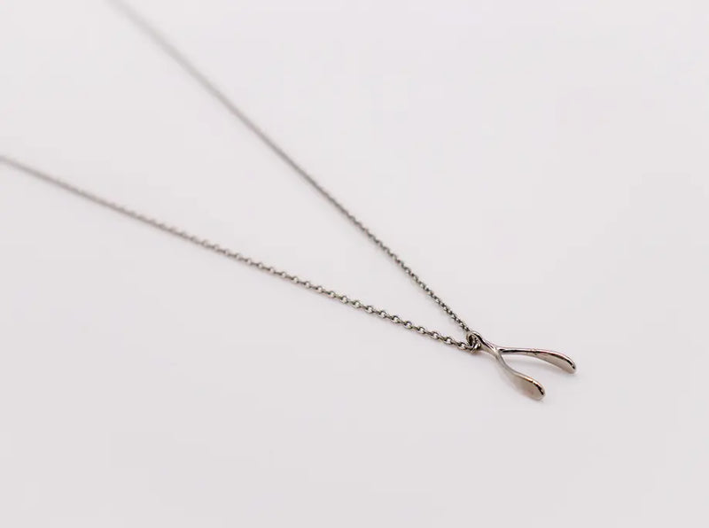 Wishbone Silver Necklace Maskup Corporation