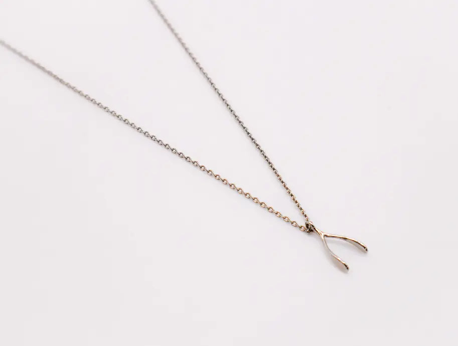 Wishbone Silver Necklace Maskup Corporation