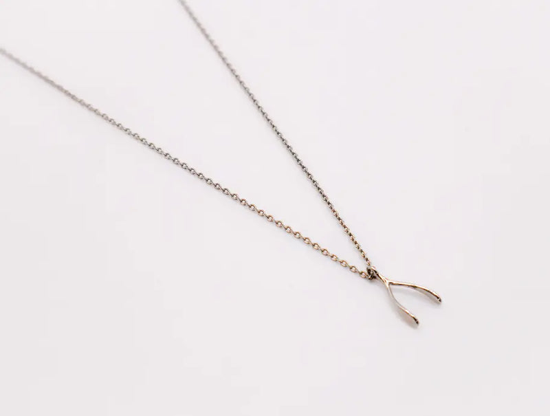 Wishbone Silver Necklace Maskup Corporation