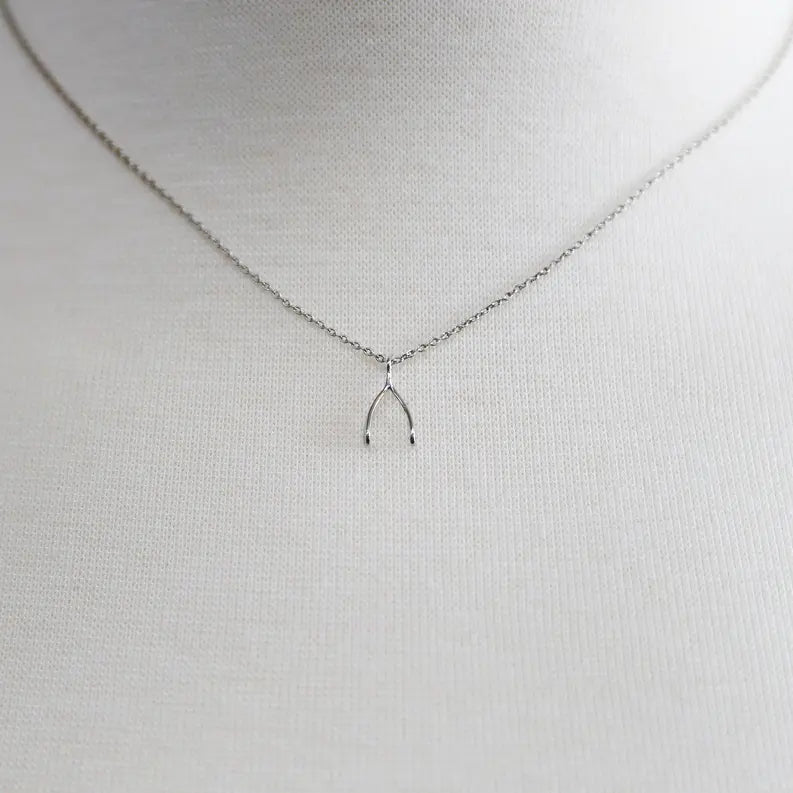 Wishbone Silver Necklace Maskup Corporation