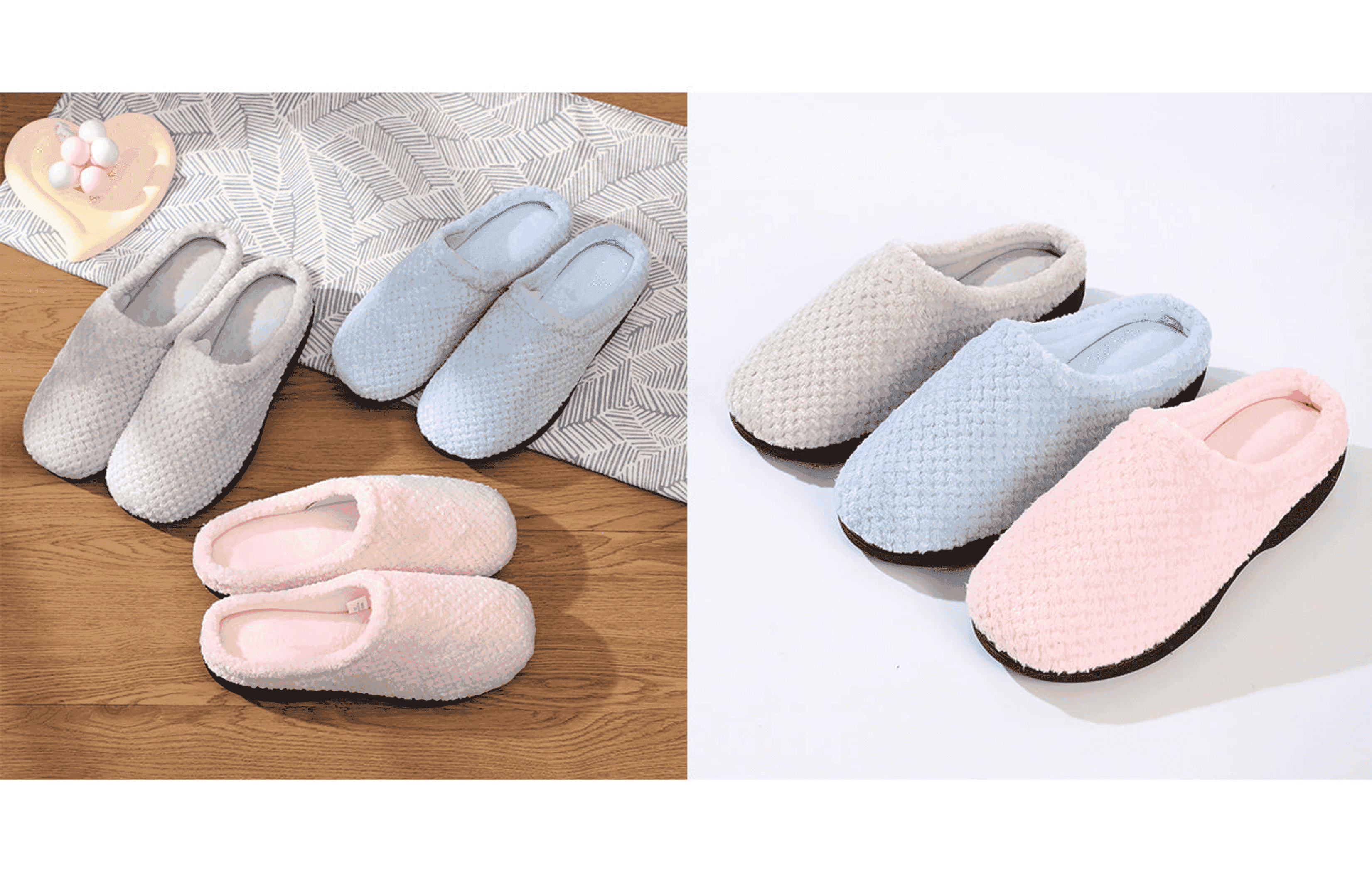Women's Closed Toe Memory Foam Cotton House Slipper Roxoni