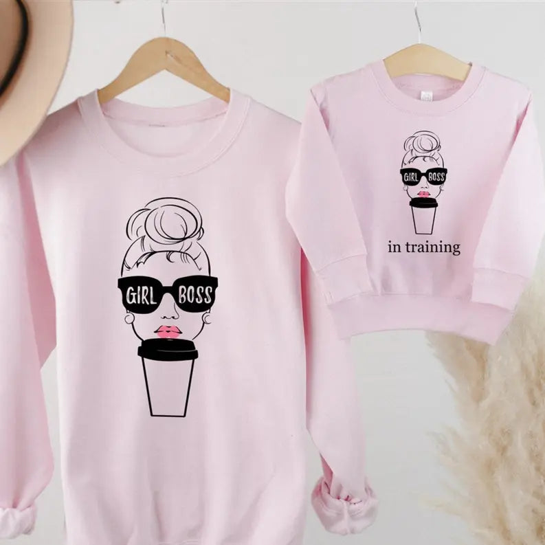 Women's Girl Boss In Training Sweatshirt Dream Team Designs