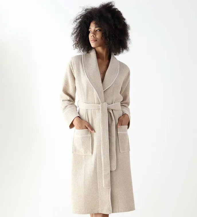 Women's Luxury Long Waffle Bathrobe Seren