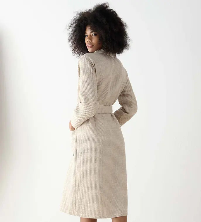 Women's Luxury Long Waffle Bathrobe Seren