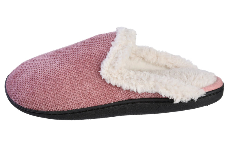 Women's Memory Foam House Fleece Trim Knit Sweater Slipper Roxoni