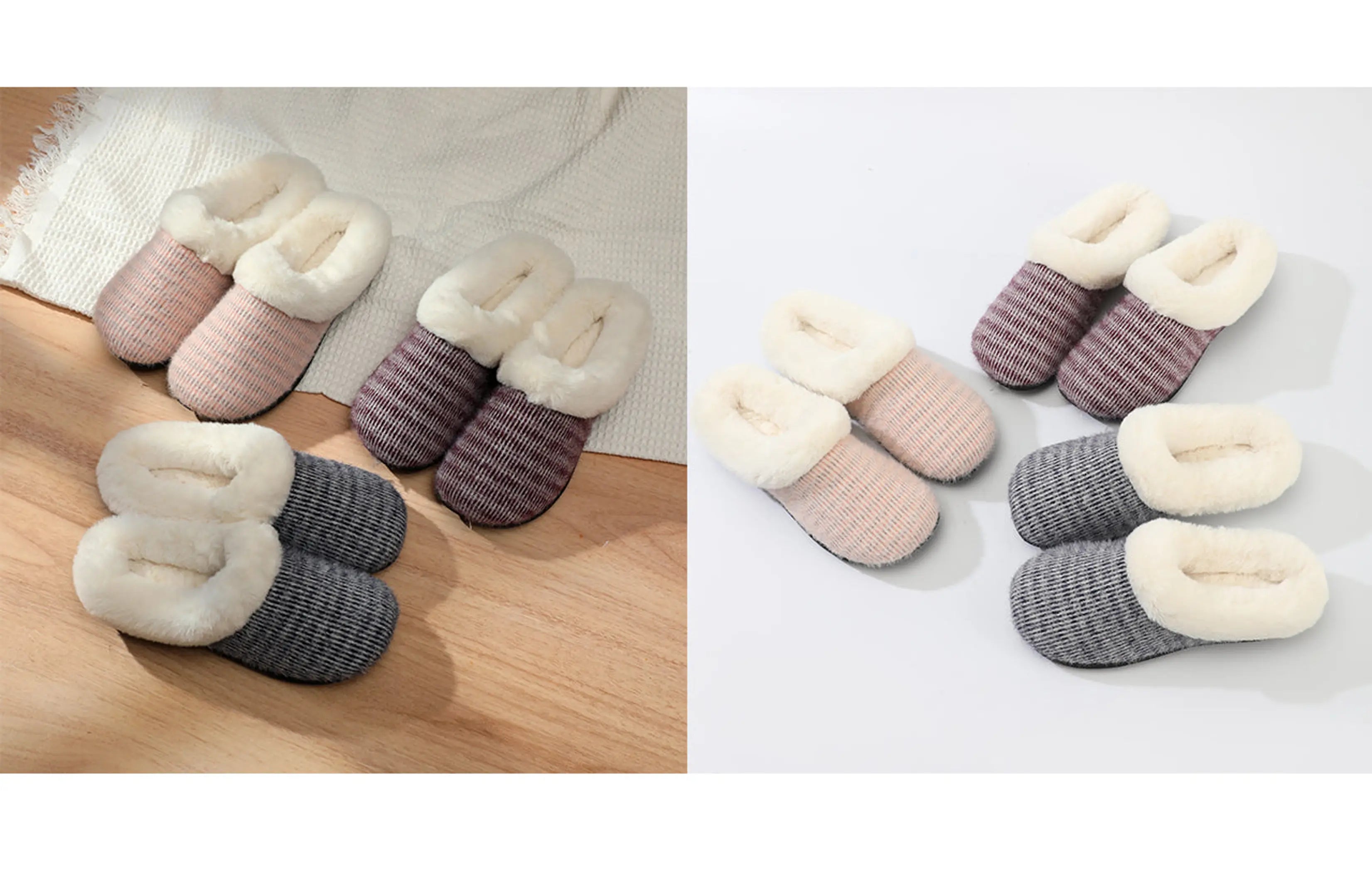 Women's Mohair Upper Clog Soft Breathable Slipper Roxoni