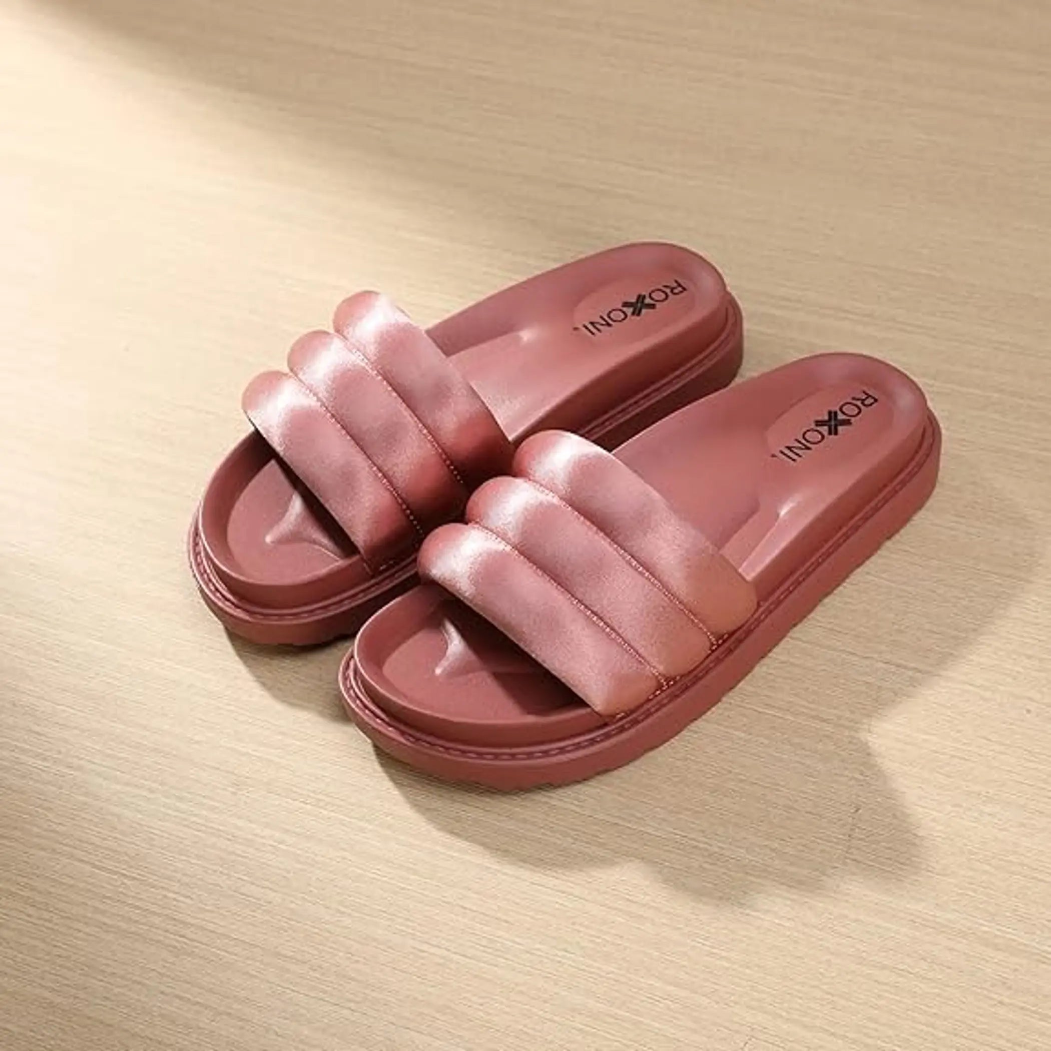 Women's Padded Strap Stylish Open Toe Slide Sandals Roxoni