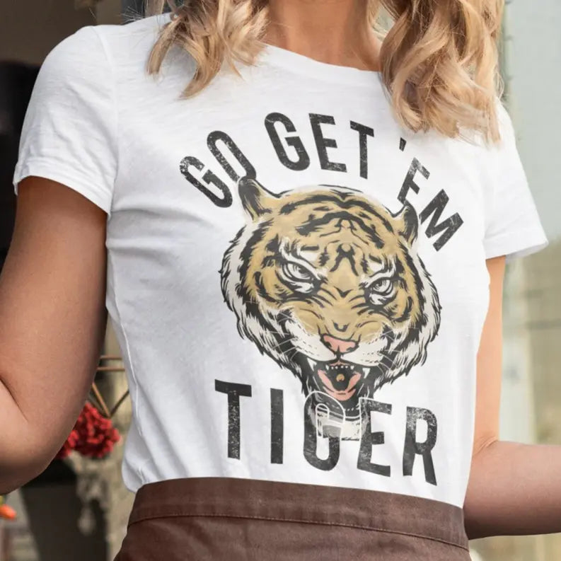 Women's Retro Go Get 'Em Tiger T-Shirt Dream Team Designs