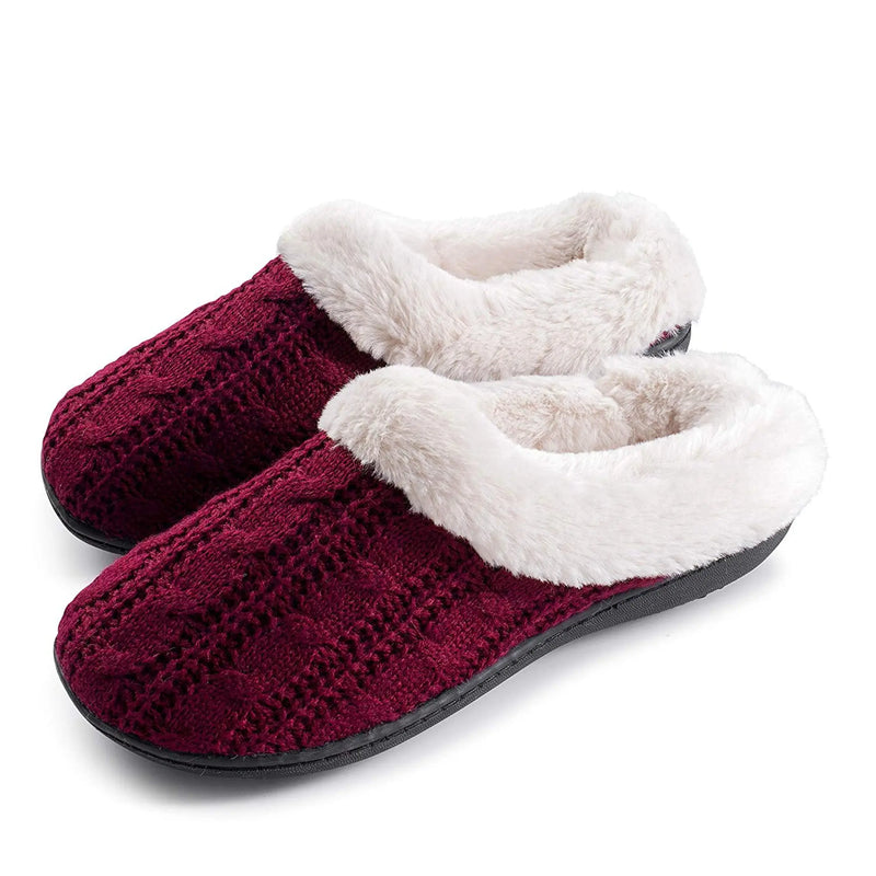 Women's Slippers Cable Knit Super Cozy Comfort Clog Roxoni