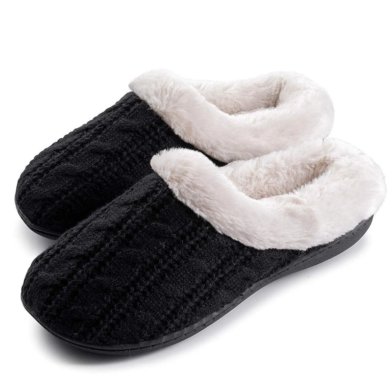 Women's Slippers Cable Knit Super Cozy Comfort Clog Roxoni