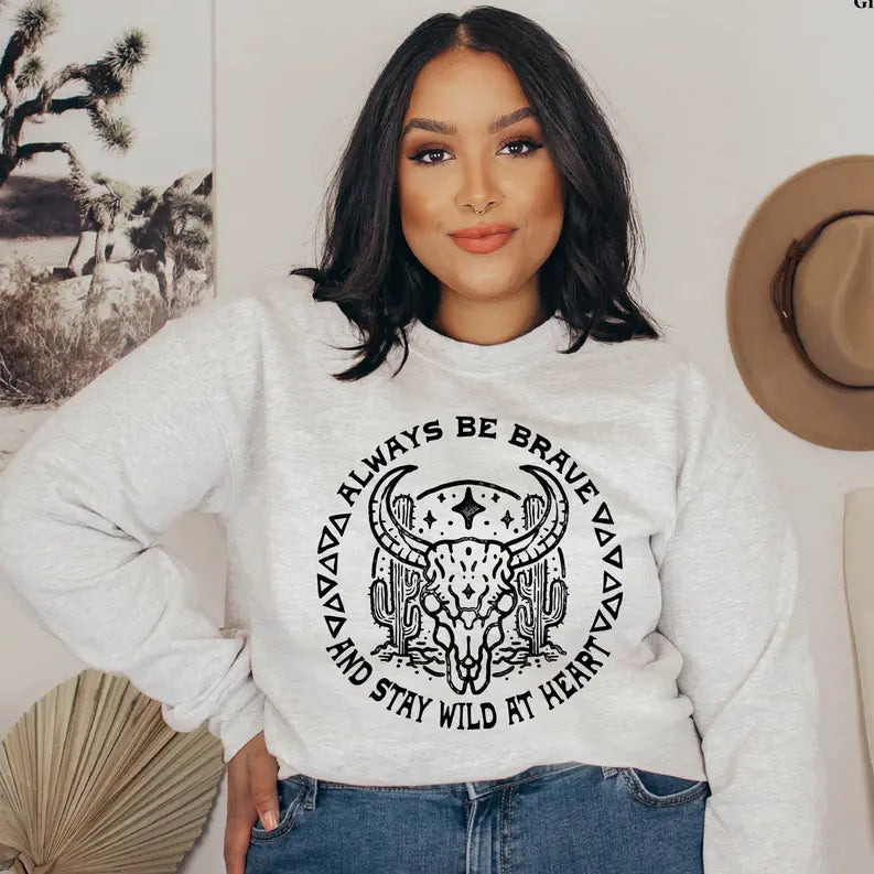 Women's Stay Wild At Heart Sweatshirt Dream Team Designs