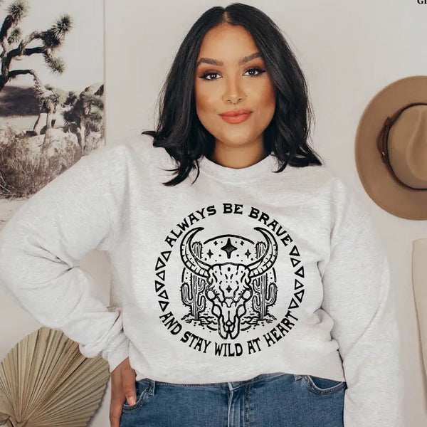 Women's Stay Wild At Heart Sweatshirt Dream Team Designs