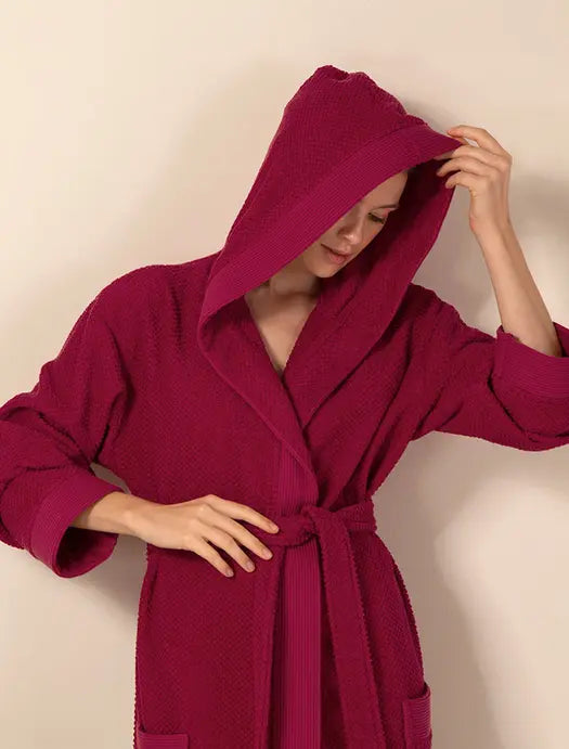 Women's Turkish Cotton Loose Cut Terry Bathrobe Seren