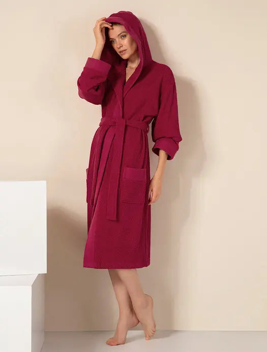 Women's Turkish Cotton Loose Cut Terry Bathrobe Seren
