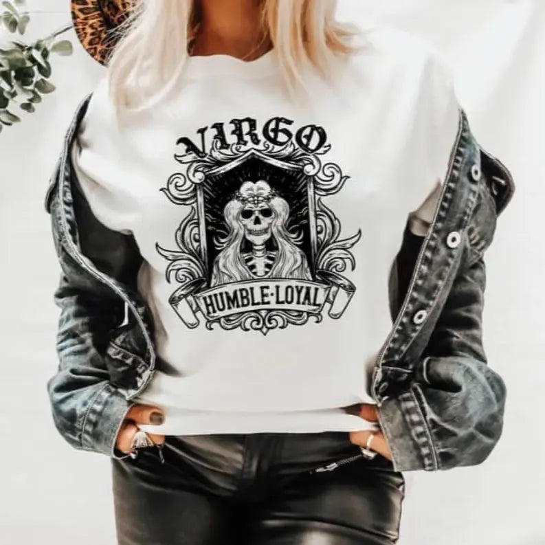 Women's Virgo Humble Loyal Sweatshirt Dream Team Designs