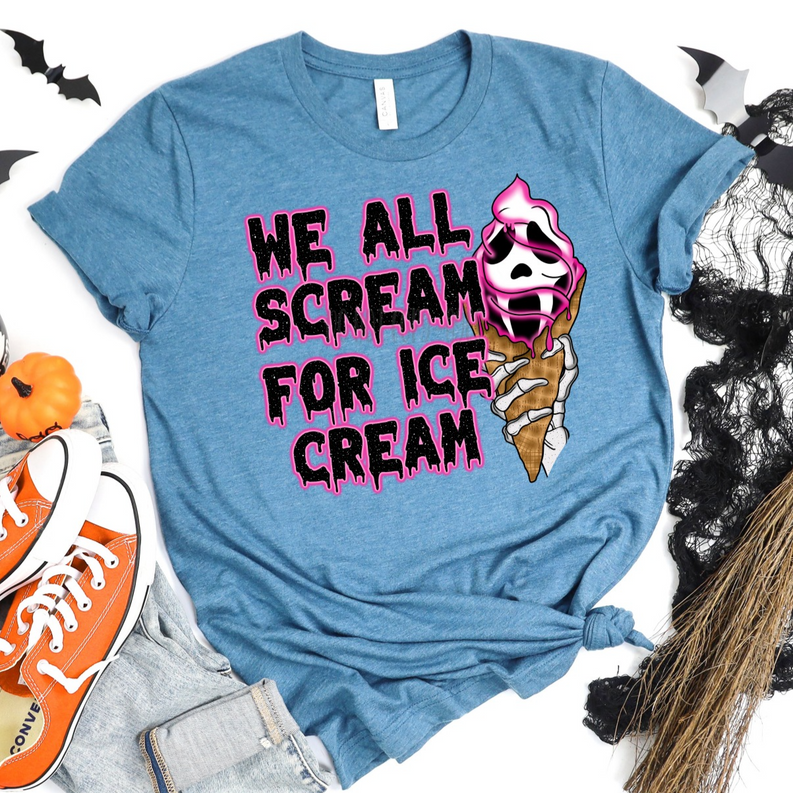 Women's We All Scream for Ice Cream Halloween T-Shirt Dream Team Designs