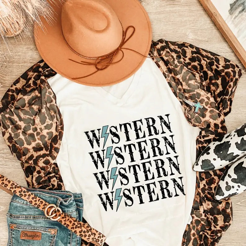 Women's Western Bolt T-Shirt Dream Team Designs