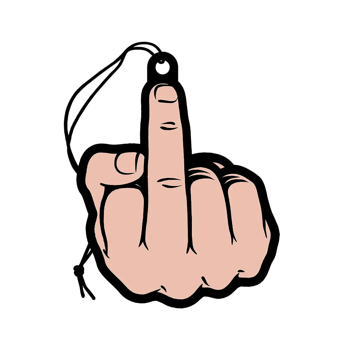 Wood Rocket Air Freshener Middle Finger - GreatEagleInc