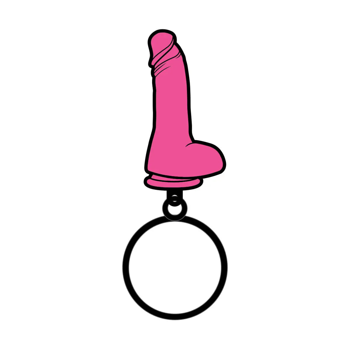 Wood Rocket Pink Dildo Keychain Wood Rocket