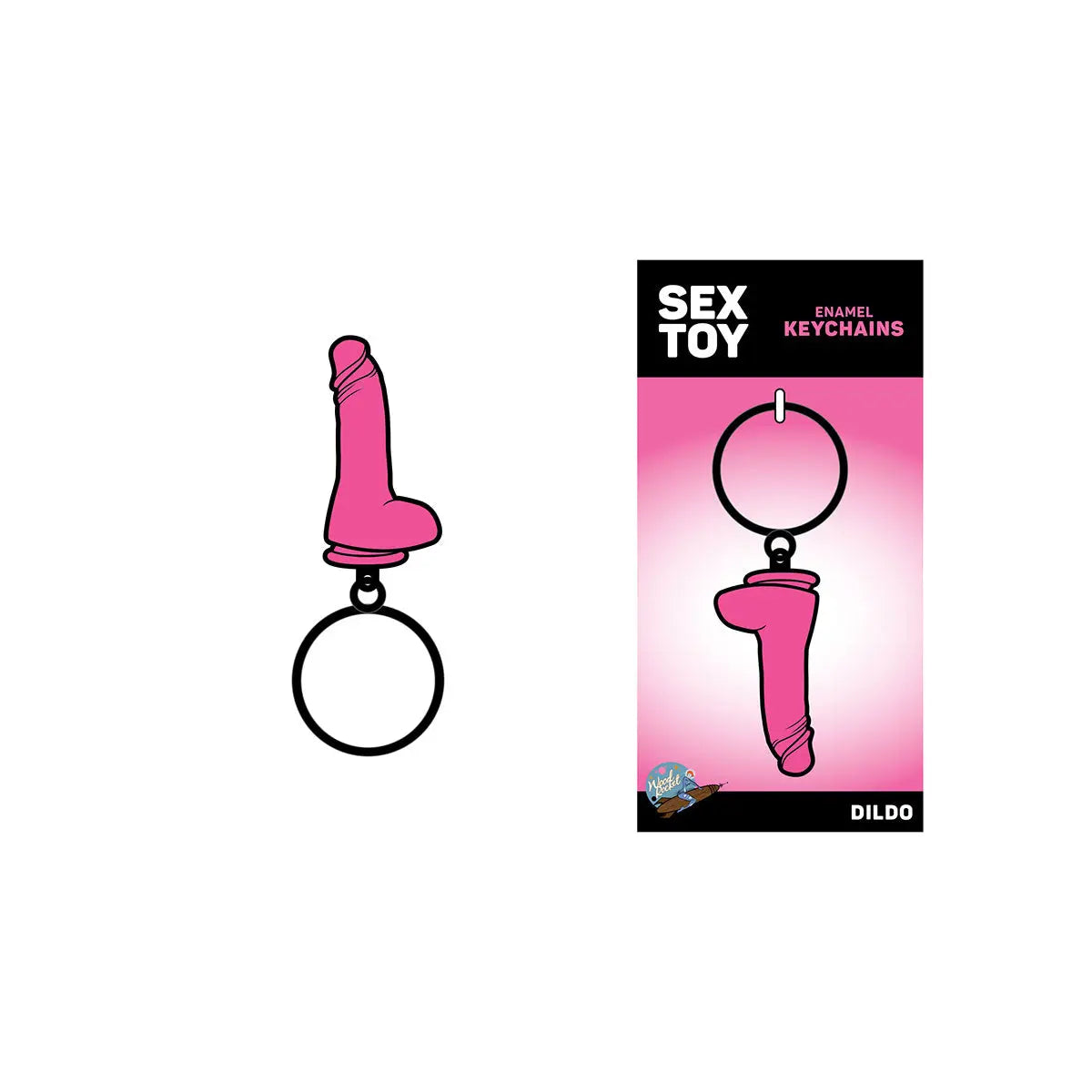 Wood Rocket Pink Dildo Keychain Wood Rocket