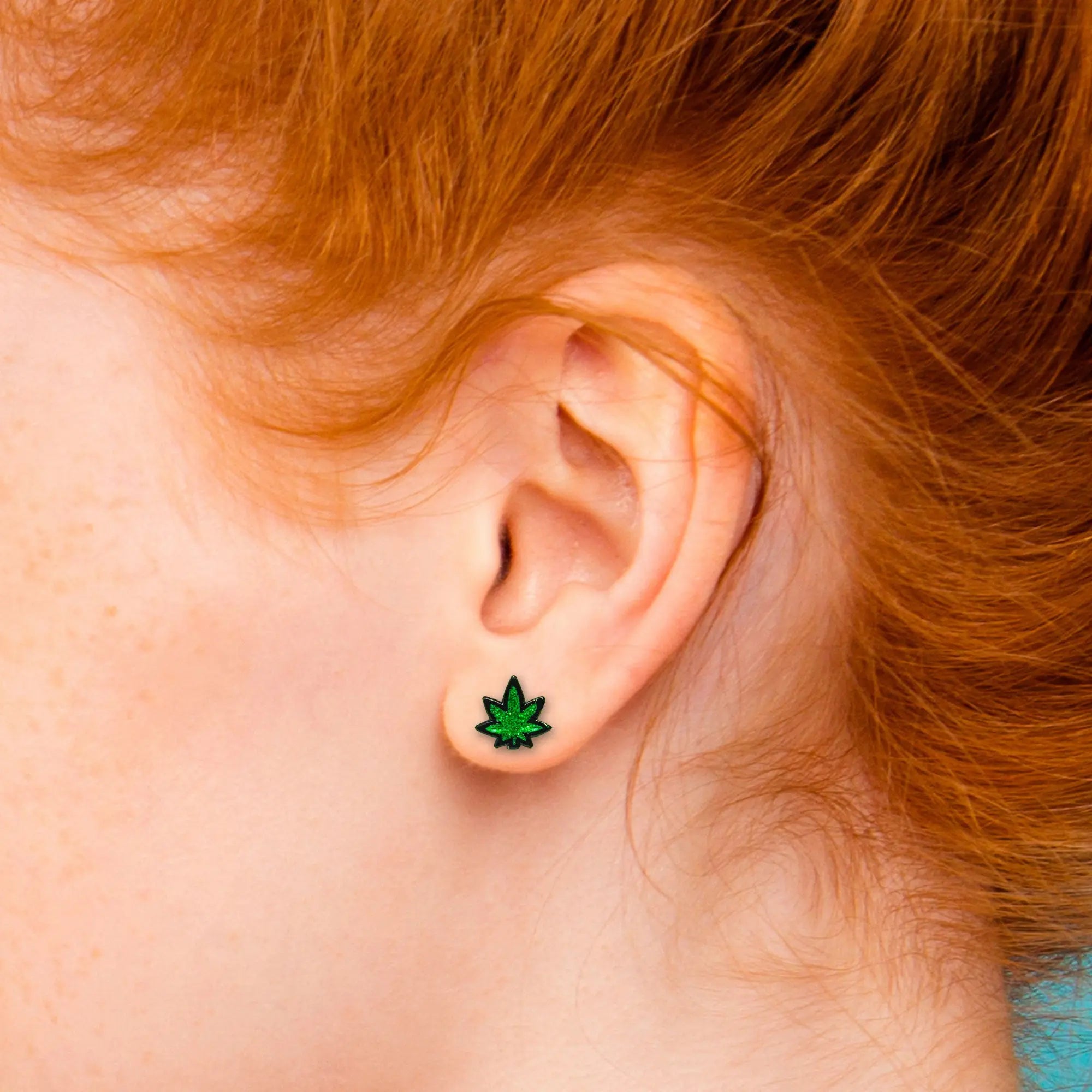 Wood Rocket Weed Leaf Earrings - GreatEagleInc