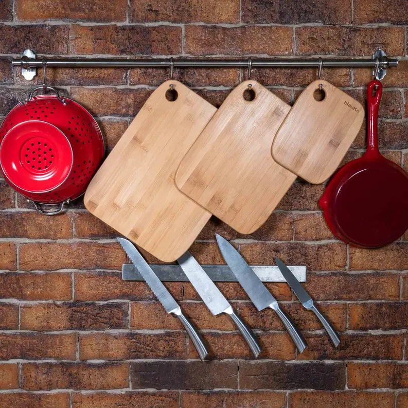Wooden Cutting Boards for Kitchen - Bamboo Chopping Board Set of 3 Jarganic