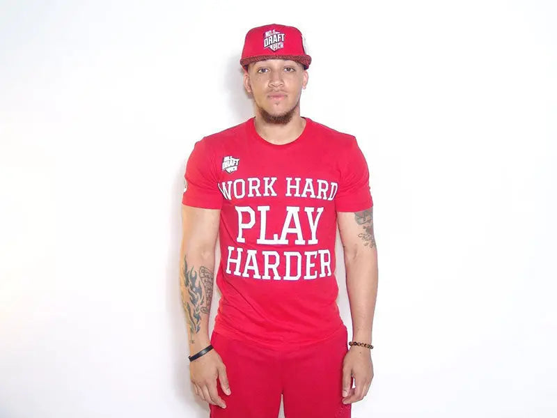 Work Hard Play Harder T-Shirt Number 1 Draft Pick