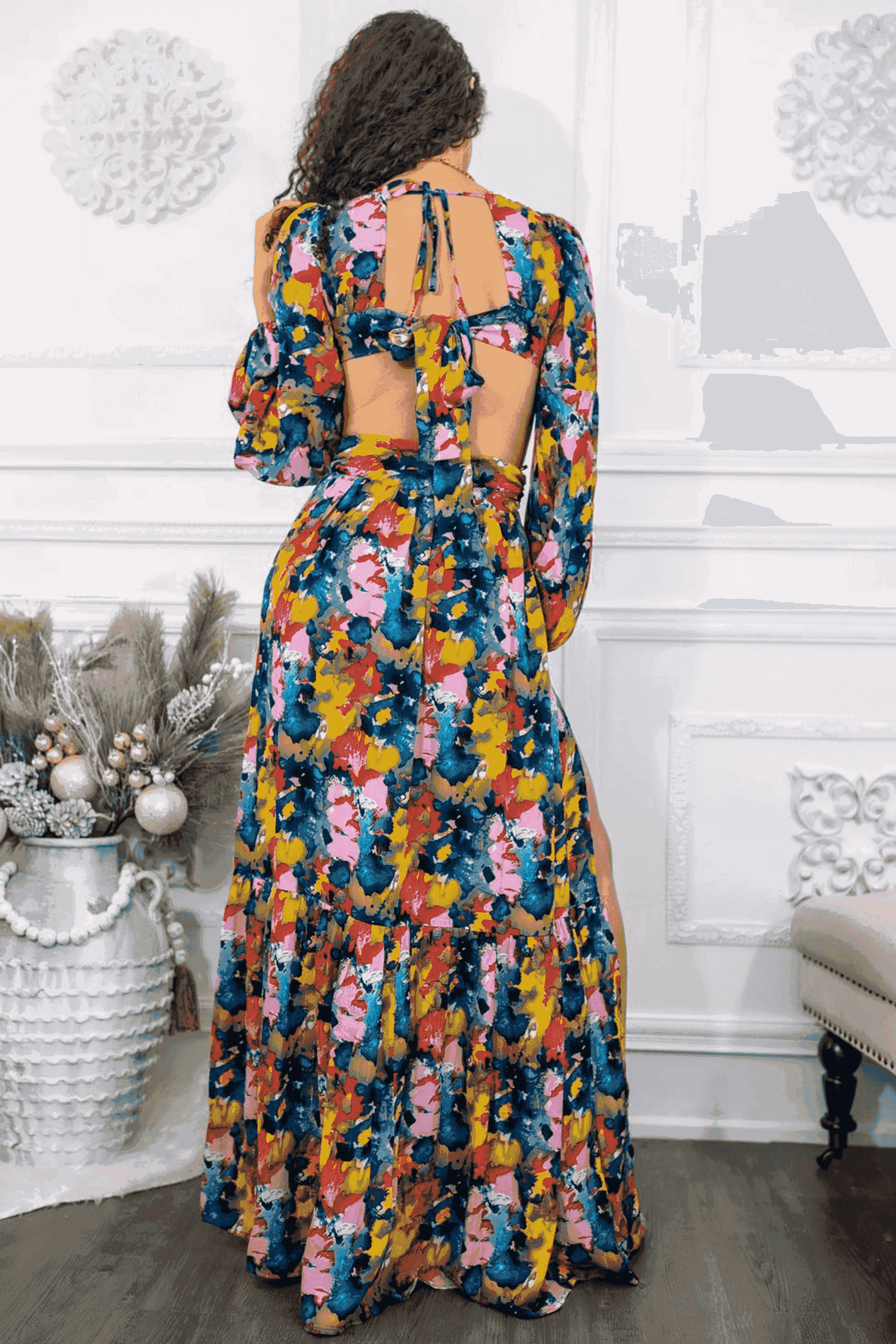 Work of Art Cut Out Maxi Dress SurelyMine