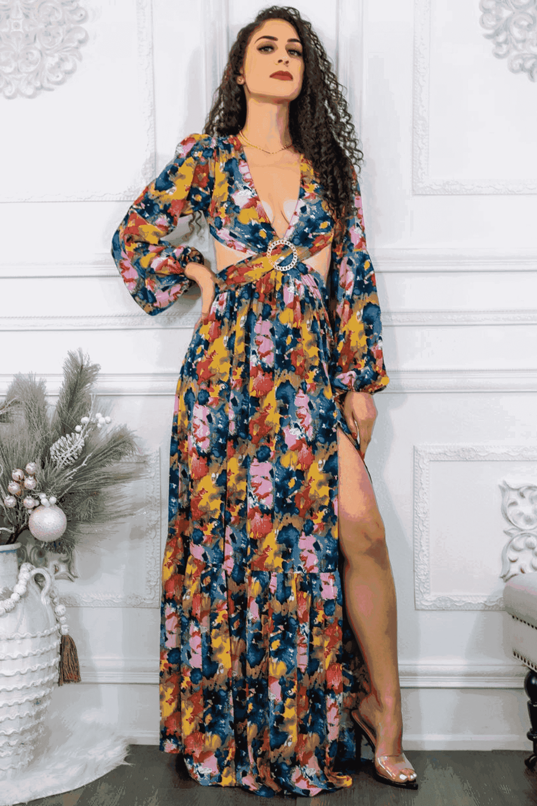 Work of Art Cut Out Maxi Dress SurelyMine