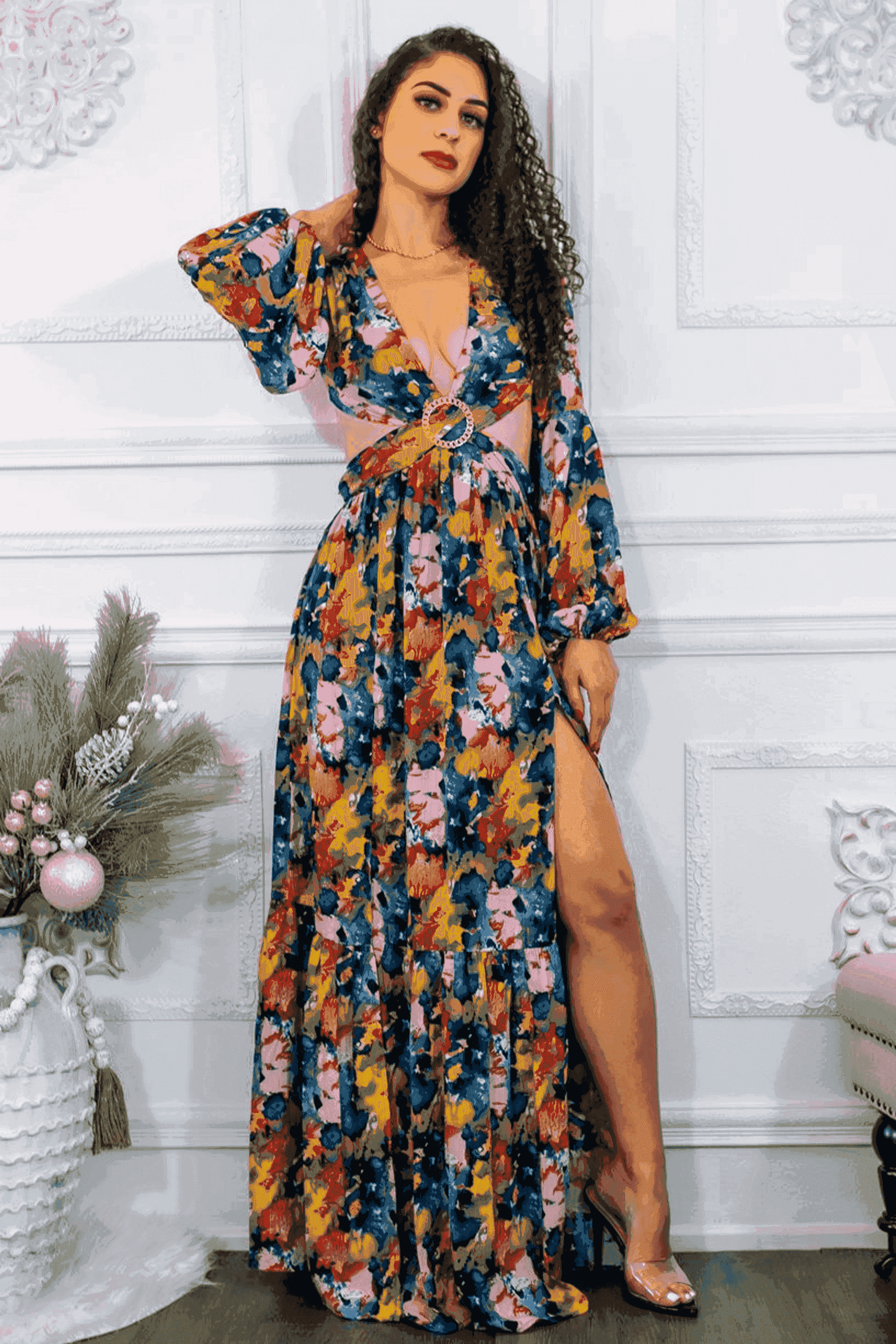 Work of Art Cut Out Maxi Dress SurelyMine