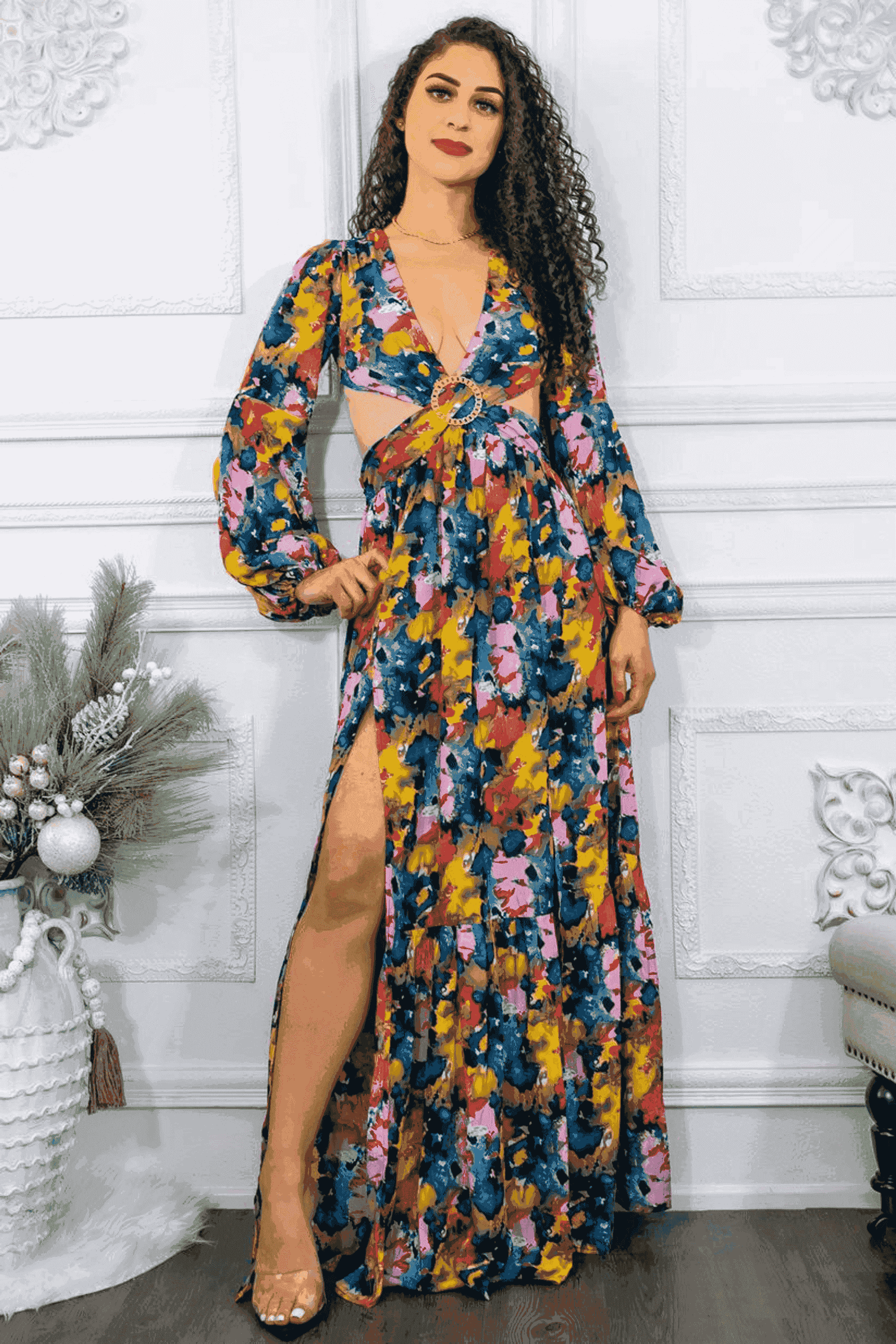Work of Art Cut Out Maxi Dress SurelyMine