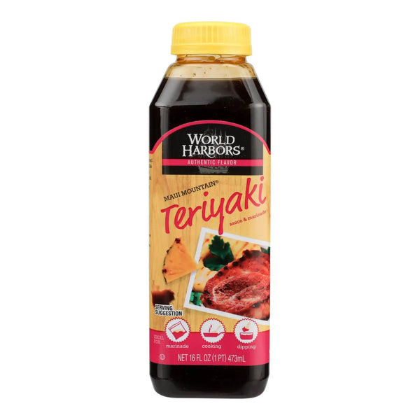 World Harbor Maui Mountain Teriyaki Marinade And Sauce - Case Of 6 - 16 Fl Oz. World Harbor