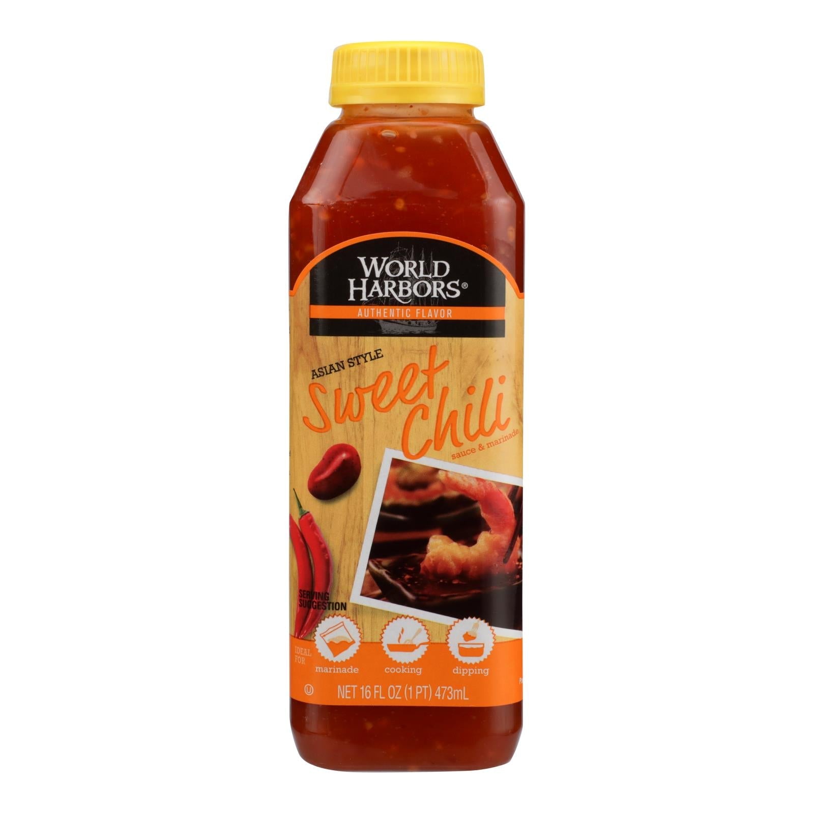 World Harbor Roasted Asian Style Sweet Chili Marinade And Sauce - Case Of 6 - 16 Fl Oz. World Harbor