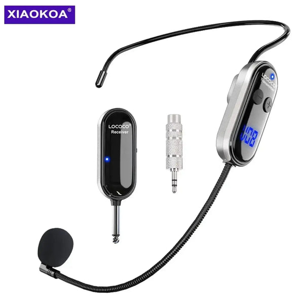 XIAOKOA Wireless Microphone Headset UHF Wireless Headset & Handheld 2 in 1 Mic with LED Digital Display 165 Ft Range Microphone GreatEagleInc
