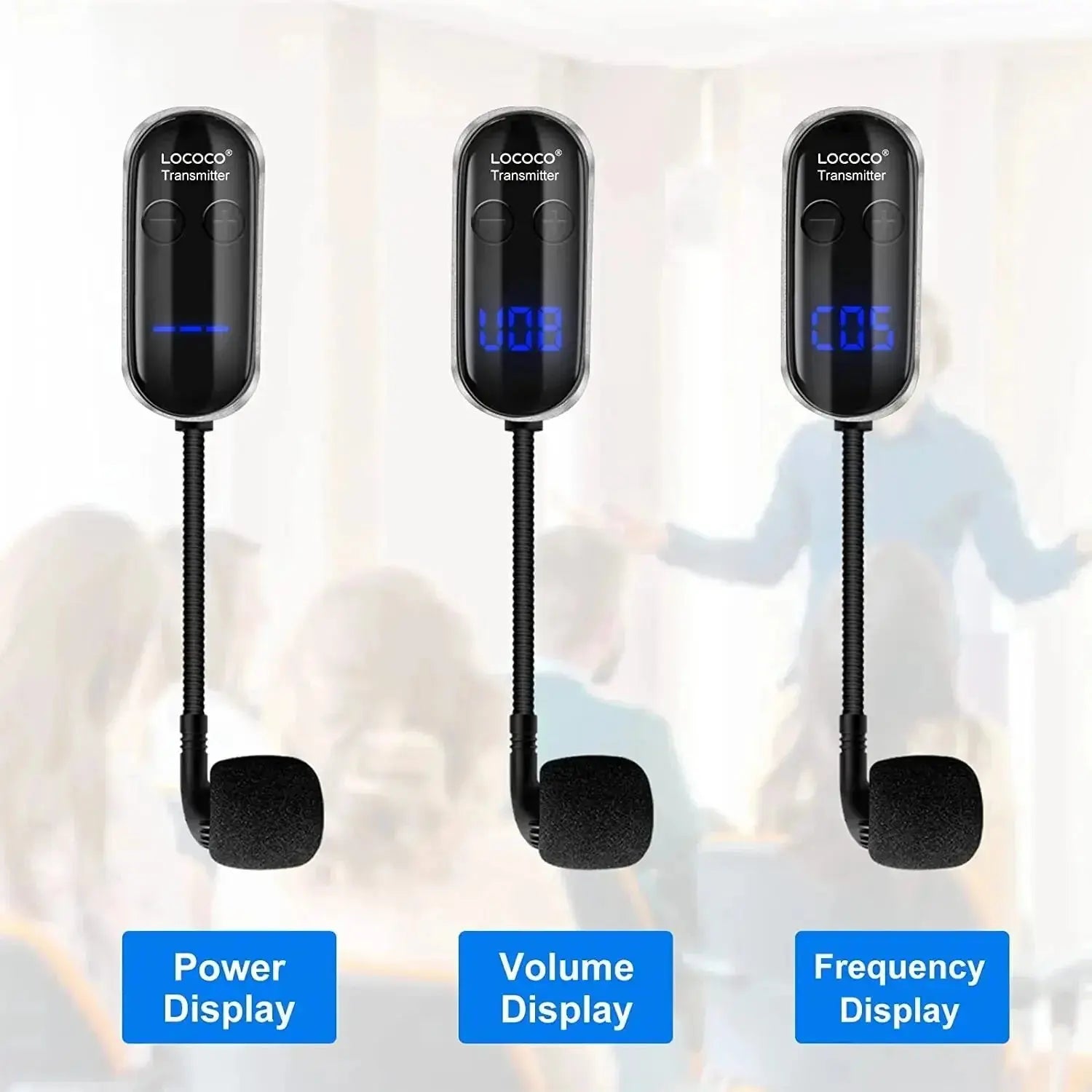 XIAOKOA Wireless Microphone Headset UHF Wireless Headset & Handheld 2 in 1 Mic with LED Digital Display 165 Ft Range Microphone GreatEagleInc